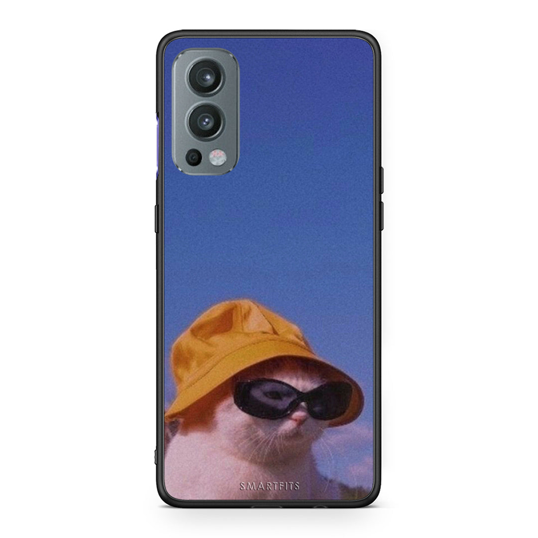 OnePlus Nord 2 5G Cat Diva θήκη από τη Smartfits με σχέδιο στο πίσω μέρος και μαύρο περίβλημα | Smartphone case with colorful back and black bezels by Smartfits