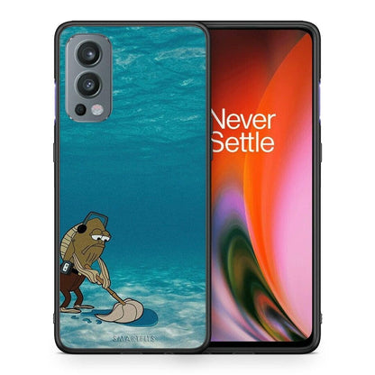 Θήκη OnePlus Nord 2 5G Clean The Ocean από τη Smartfits με σχέδιο στο πίσω μέρος και μαύρο περίβλημα | OnePlus Nord 2 5G Clean The Ocean case with colorful back and black bezels
