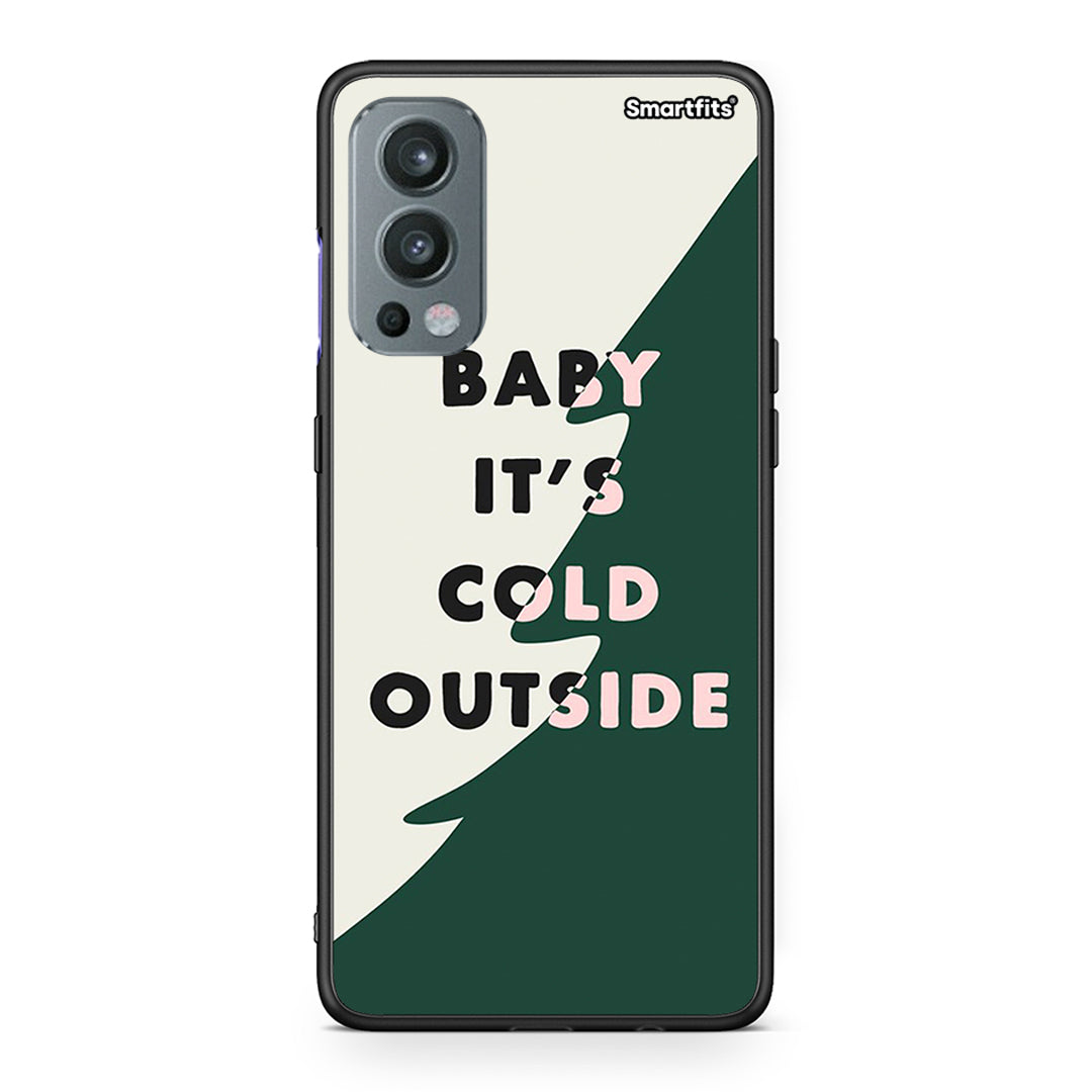 OnePlus Nord 2 5G Cold Outside θήκη από τη Smartfits με σχέδιο στο πίσω μέρος και μαύρο περίβλημα | Smartphone case with colorful back and black bezels by Smartfits