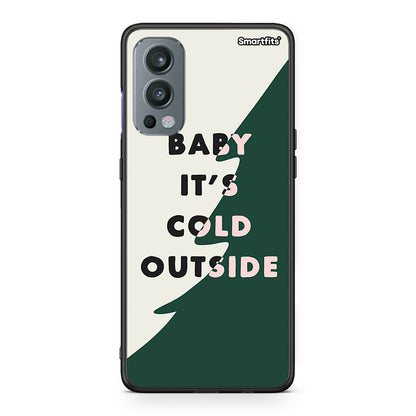 OnePlus Nord 2 5G Cold Outside θήκη από τη Smartfits με σχέδιο στο πίσω μέρος και μαύρο περίβλημα | Smartphone case with colorful back and black bezels by Smartfits