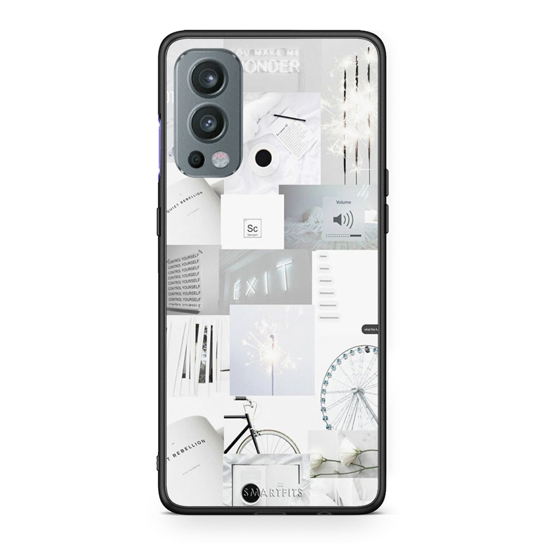 OnePlus Nord 2 5G Collage Make Me Wonder Θήκη Αγίου Βαλεντίνου από τη Smartfits με σχέδιο στο πίσω μέρος και μαύρο περίβλημα | Smartphone case with colorful back and black bezels by Smartfits