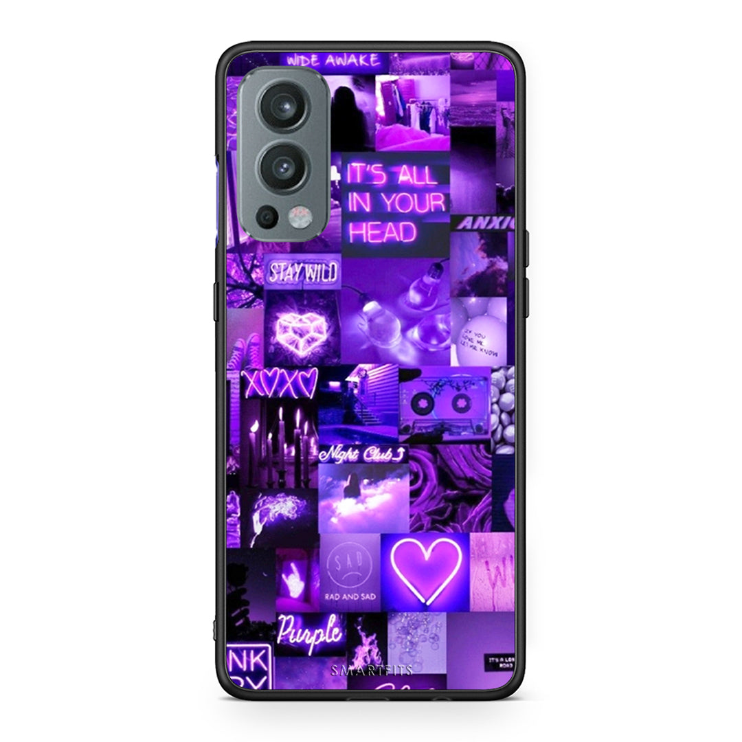 OnePlus Nord 2 5G Collage Stay Wild Θήκη Αγίου Βαλεντίνου από τη Smartfits με σχέδιο στο πίσω μέρος και μαύρο περίβλημα | Smartphone case with colorful back and black bezels by Smartfits