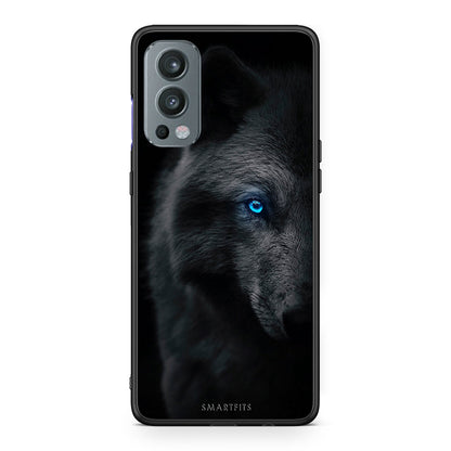 OnePlus Nord 2 5G Dark Wolf θήκη από τη Smartfits με σχέδιο στο πίσω μέρος και μαύρο περίβλημα | Smartphone case with colorful back and black bezels by Smartfits