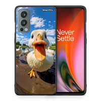 Thumbnail for Θήκη OnePlus Nord 2 5G Duck Face από τη Smartfits με σχέδιο στο πίσω μέρος και μαύρο περίβλημα | OnePlus Nord 2 5G Duck Face case with colorful back and black bezels