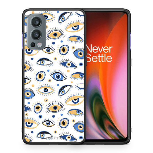 Θήκη OnePlus Nord 2 5G Ftou Ftou από τη Smartfits με σχέδιο στο πίσω μέρος και μαύρο περίβλημα | OnePlus Nord 2 5G Ftou Ftou case with colorful back and black bezels