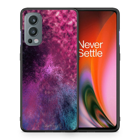 Θήκη OnePlus Nord 2 5G Aurora Galaxy από τη Smartfits με σχέδιο στο πίσω μέρος και μαύρο περίβλημα | OnePlus Nord 2 5G Aurora Galaxy case with colorful back and black bezels