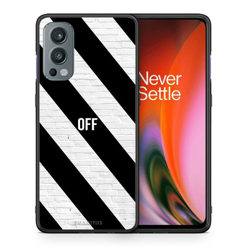 Θήκη OnePlus Nord 2 5G Get Off από τη Smartfits με σχέδιο στο πίσω μέρος και μαύρο περίβλημα | OnePlus Nord 2 5G Get Off case with colorful back and black bezels