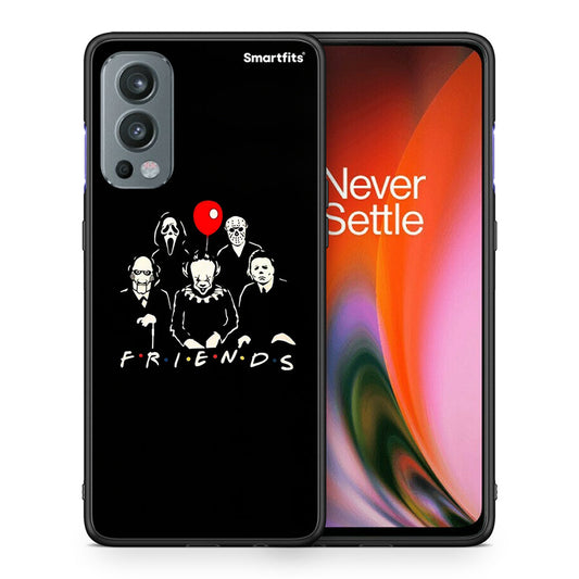 Θήκη OnePlus Nord 2 5G Halloween Friends από τη Smartfits με σχέδιο στο πίσω μέρος και μαύρο περίβλημα | OnePlus Nord 2 5G Halloween Friends case with colorful back and black bezels
