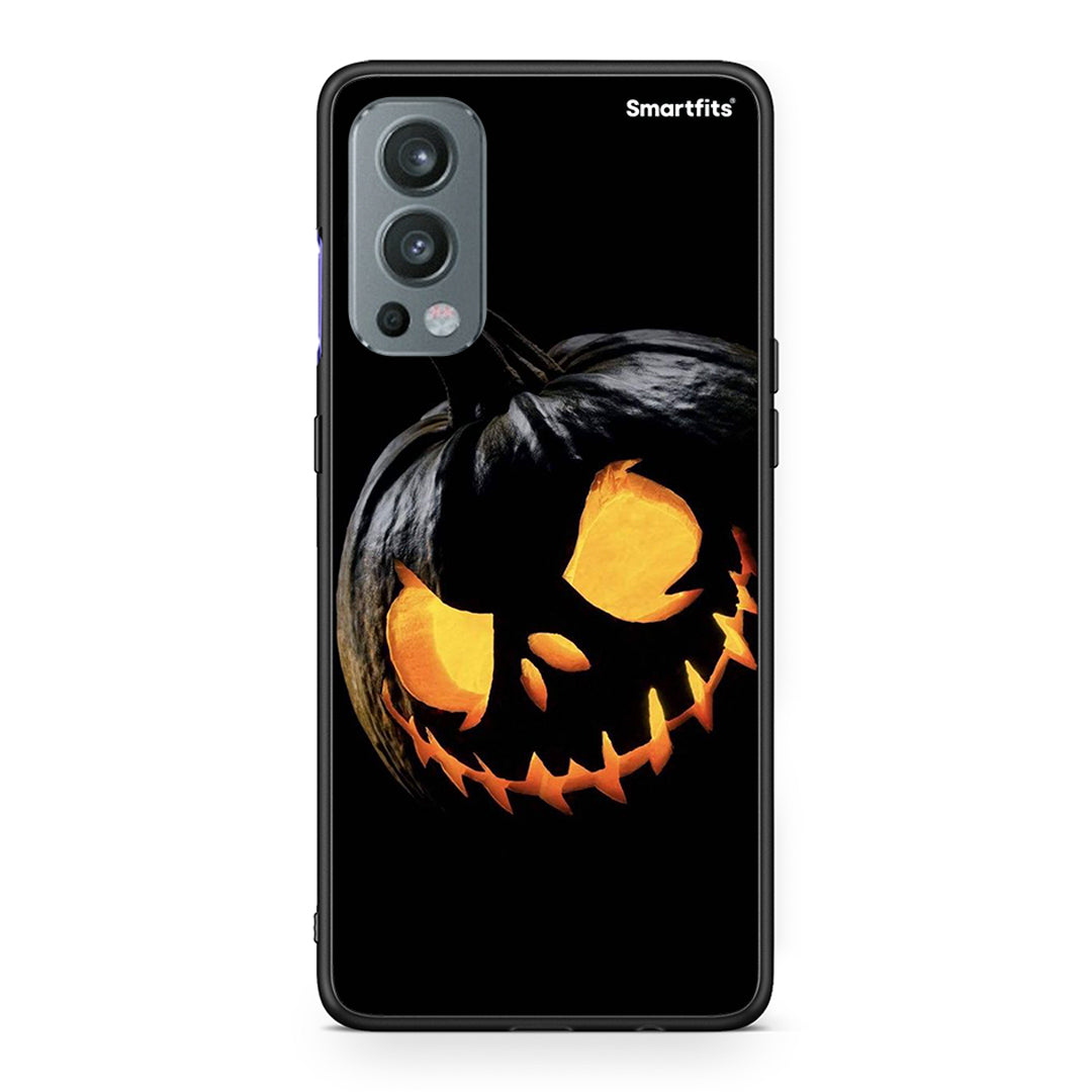 OnePlus Nord 2 5G Halloween Scary Pumpkin Θήκη από τη Smartfits με σχέδιο στο πίσω μέρος και μαύρο περίβλημα | Smartphone case with colorful back and black bezels by Smartfits