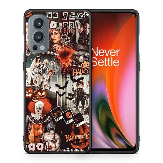Θήκη OnePlus Nord 2 5G Halloween Spooky Season από τη Smartfits με σχέδιο στο πίσω μέρος και μαύρο περίβλημα | OnePlus Nord 2 5G Halloween Spooky Season case with colorful back and black bezels
