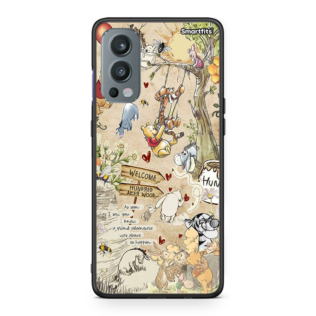 OnePlus Nord 2 5G Happy Friends θήκη από τη Smartfits με σχέδιο στο πίσω μέρος και μαύρο περίβλημα | Smartphone case with colorful back and black bezels by Smartfits