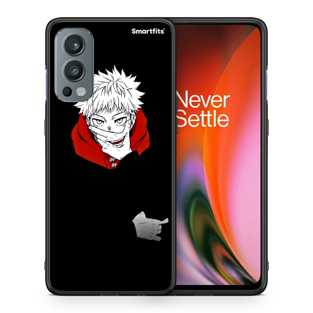 Θήκη OnePlus Nord 2 5G Itadori Anime από τη Smartfits με σχέδιο στο πίσω μέρος και μαύρο περίβλημα | OnePlus Nord 2 5G Itadori Anime case with colorful back and black bezels