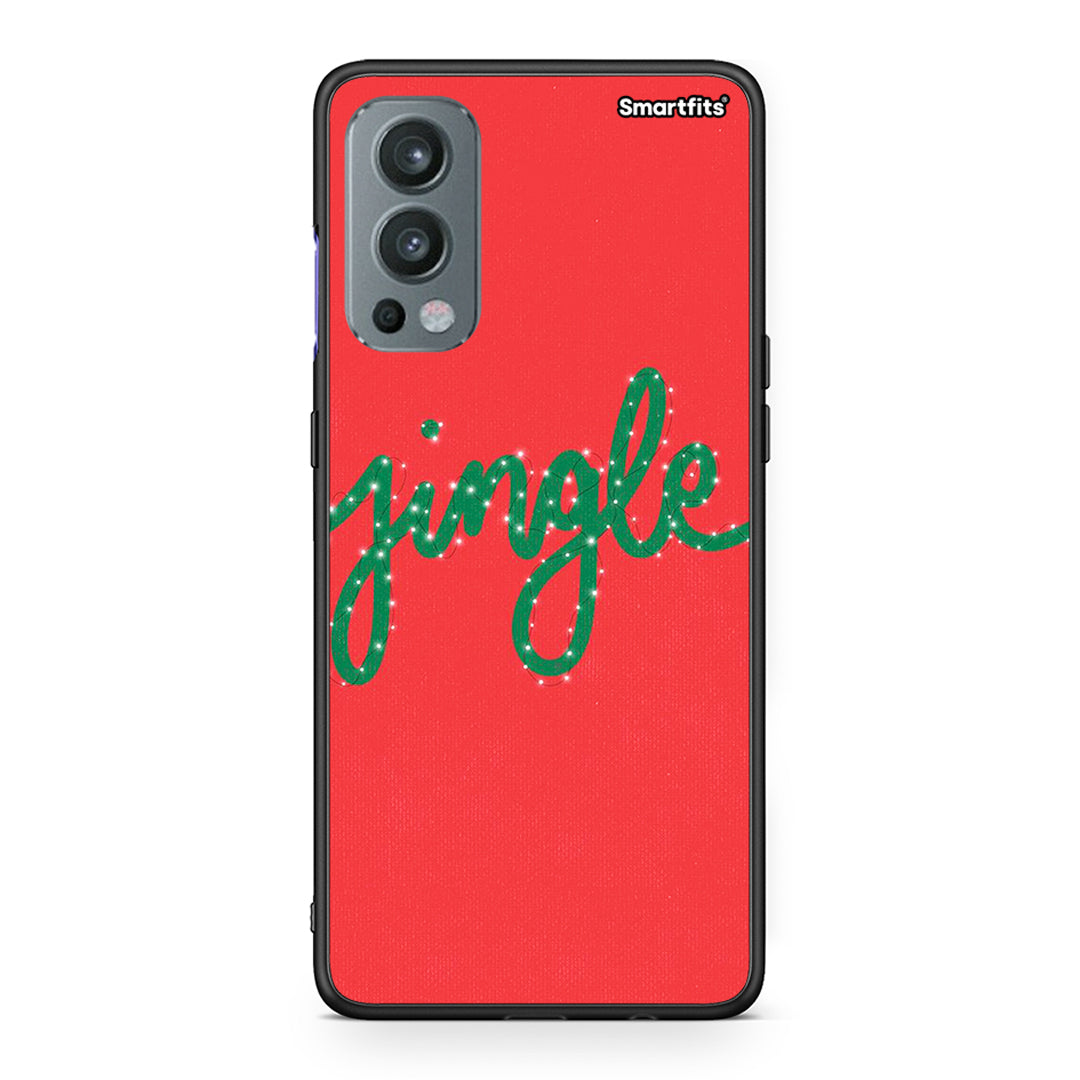 OnePlus Nord 2 5G Jingle Xmas θήκη από τη Smartfits με σχέδιο στο πίσω μέρος και μαύρο περίβλημα | Smartphone case with colorful back and black bezels by Smartfits