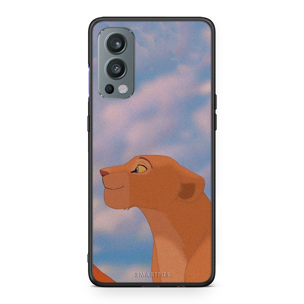 OnePlus Nord 2 5G Lion Love 2 Θήκη Αγίου Βαλεντίνου από τη Smartfits με σχέδιο στο πίσω μέρος και μαύρο περίβλημα | Smartphone case with colorful back and black bezels by Smartfits