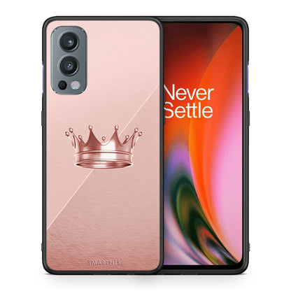 Θήκη OnePlus Nord 2 5G Crown Minimal από τη Smartfits με σχέδιο στο πίσω μέρος και μαύρο περίβλημα | OnePlus Nord 2 5G Crown Minimal case with colorful back and black bezels