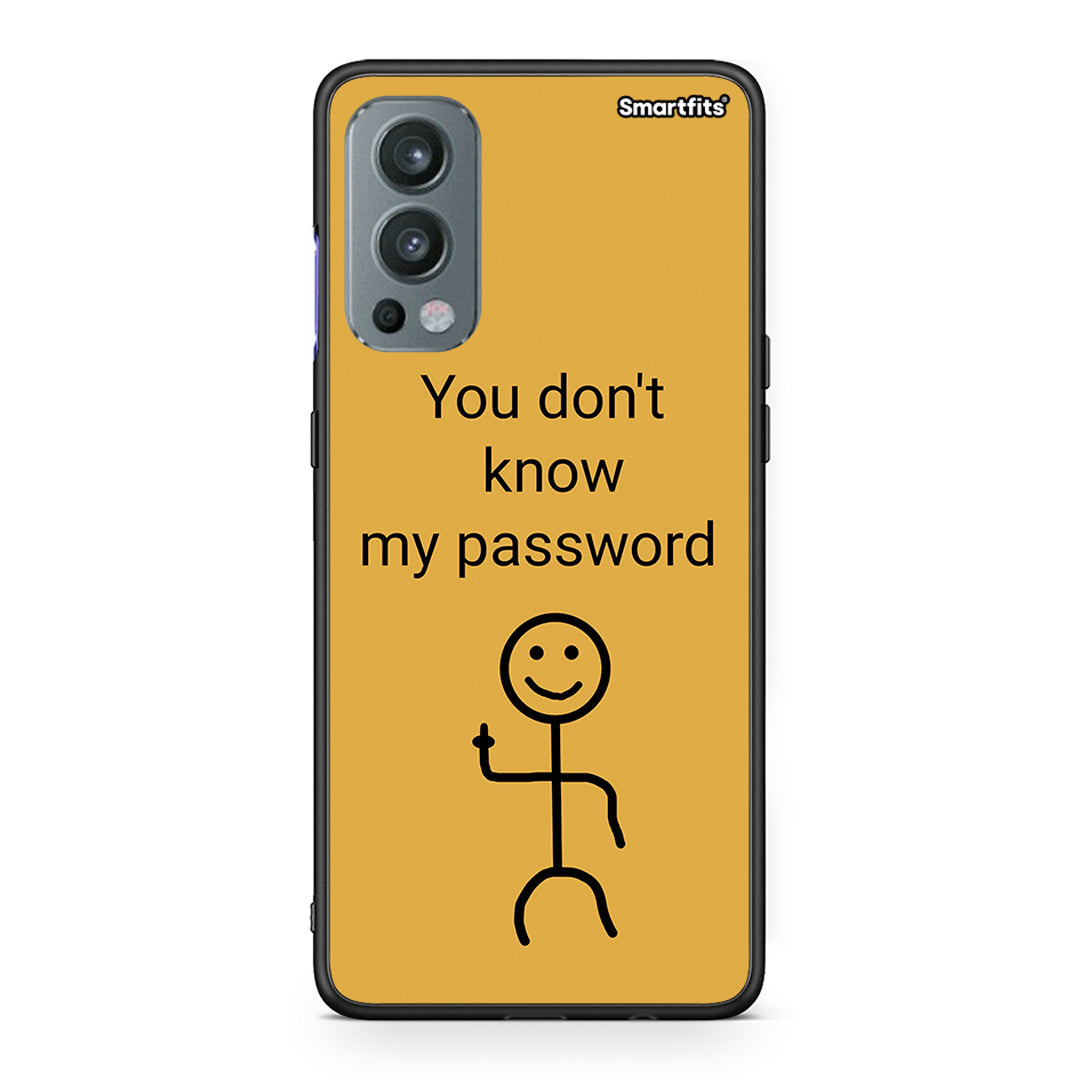 OnePlus Nord 2 5G My Password Θήκη από τη Smartfits με σχέδιο στο πίσω μέρος και μαύρο περίβλημα | Smartphone case with colorful back and black bezels by Smartfits