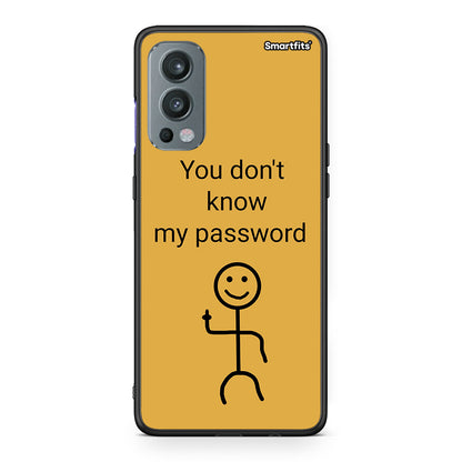 OnePlus Nord 2 5G My Password Θήκη από τη Smartfits με σχέδιο στο πίσω μέρος και μαύρο περίβλημα | Smartphone case with colorful back and black bezels by Smartfits