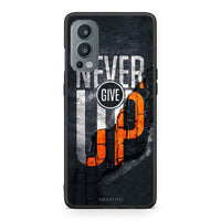 Thumbnail for OnePlus Nord 2 5G Never Give Up Θήκη Αγίου Βαλεντίνου από τη Smartfits με σχέδιο στο πίσω μέρος και μαύρο περίβλημα | Smartphone case with colorful back and black bezels by Smartfits