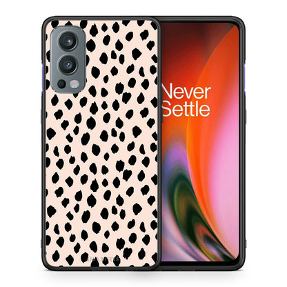 Θήκη OnePlus Nord 2 5G New Polka Dots από τη Smartfits με σχέδιο στο πίσω μέρος και μαύρο περίβλημα | OnePlus Nord 2 5G New Polka Dots case with colorful back and black bezels