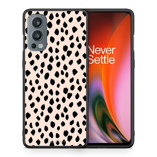 Θήκη OnePlus Nord 2 5G New Polka Dots από τη Smartfits με σχέδιο στο πίσω μέρος και μαύρο περίβλημα | OnePlus Nord 2 5G New Polka Dots case with colorful back and black bezels