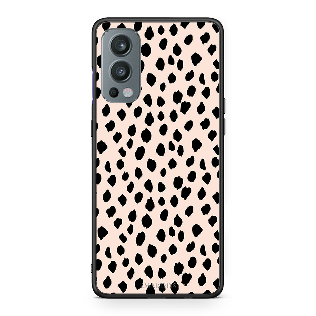 OnePlus Nord 2 5G New Polka Dots θήκη από τη Smartfits με σχέδιο στο πίσω μέρος και μαύρο περίβλημα | Smartphone case with colorful back and black bezels by Smartfits