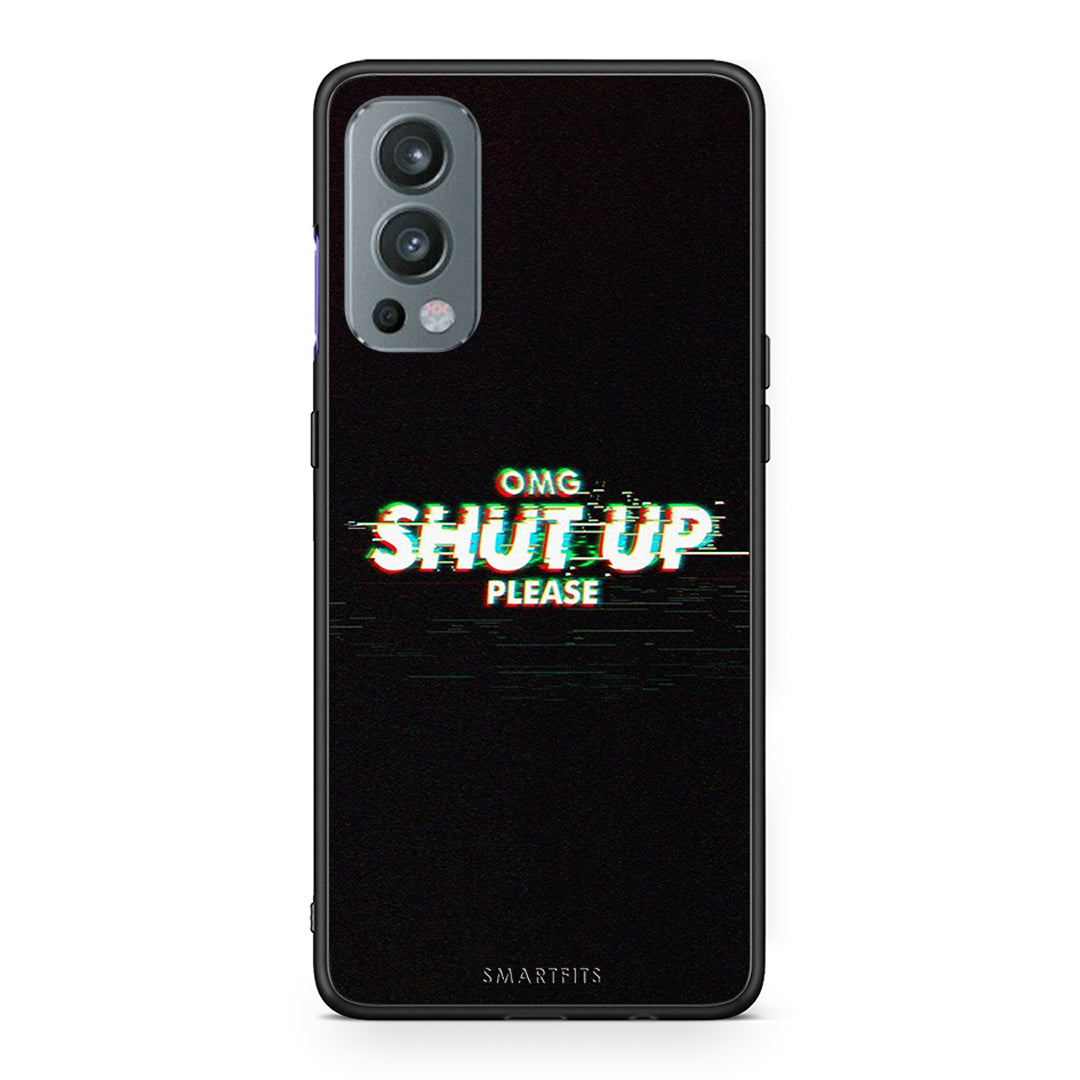 OnePlus Nord 2 5G OMG ShutUp θήκη από τη Smartfits με σχέδιο στο πίσω μέρος και μαύρο περίβλημα | Smartphone case with colorful back and black bezels by Smartfits
