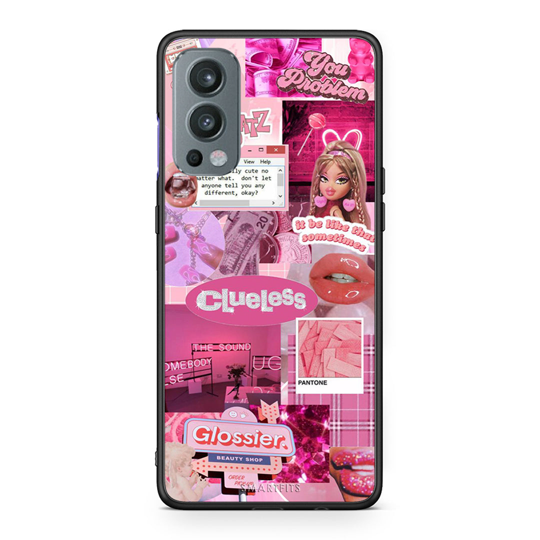 OnePlus Nord 2 5G Pink Love Θήκη Αγίου Βαλεντίνου από τη Smartfits με σχέδιο στο πίσω μέρος και μαύρο περίβλημα | Smartphone case with colorful back and black bezels by Smartfits