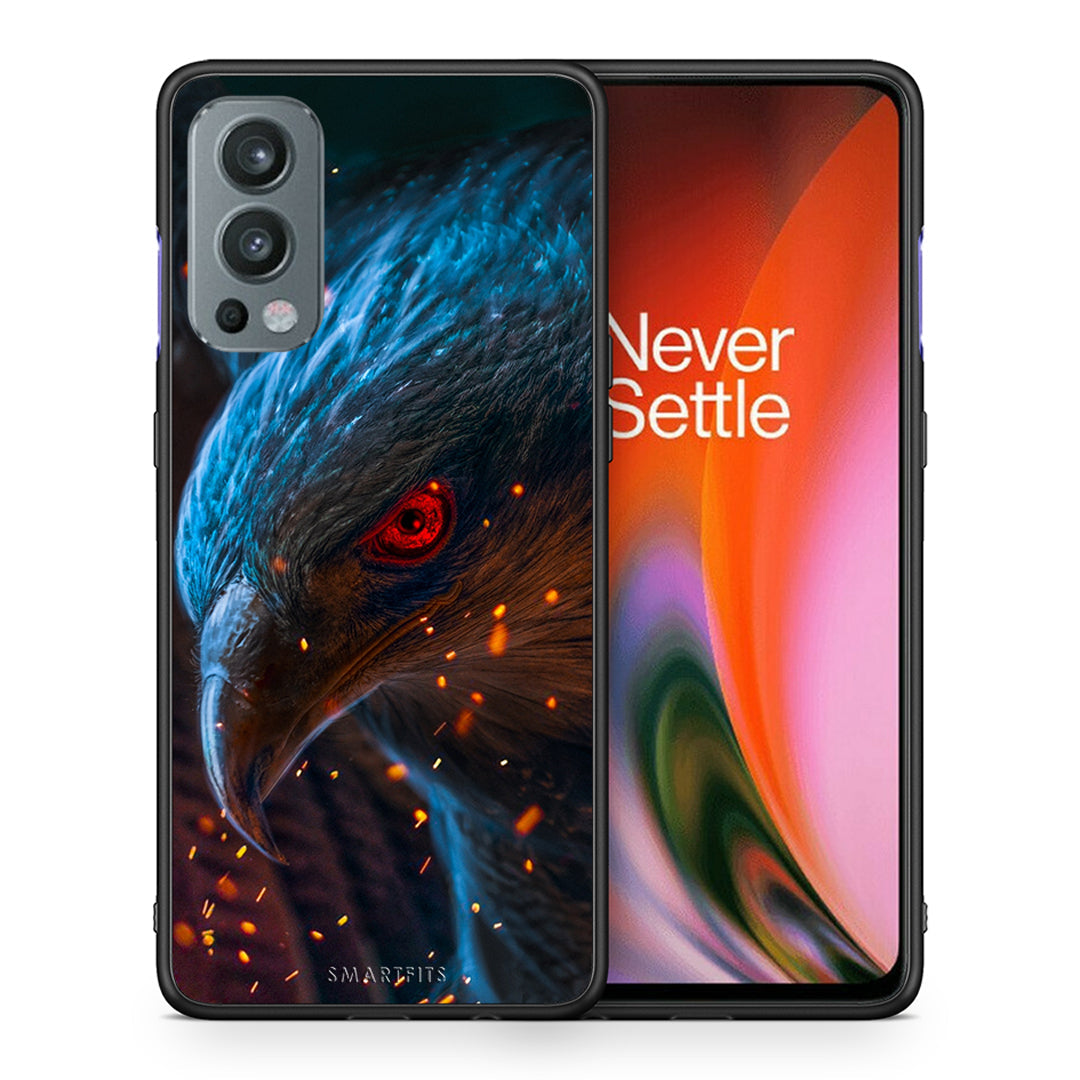 Θήκη OnePlus Nord 2 5G Eagle PopArt από τη Smartfits με σχέδιο στο πίσω μέρος και μαύρο περίβλημα | OnePlus Nord 2 5G Eagle PopArt case with colorful back and black bezels