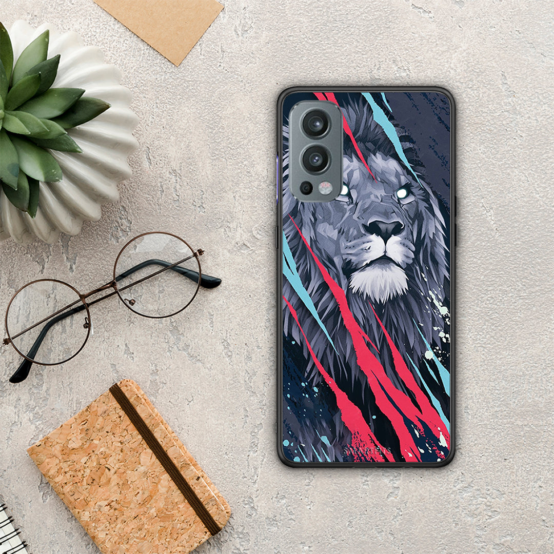 PopArt Lion Designer - OnePlus Nord 2 5G θήκη