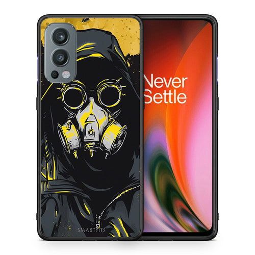 Θήκη OnePlus Nord 2 5G Mask PopArt από τη Smartfits με σχέδιο στο πίσω μέρος και μαύρο περίβλημα | OnePlus Nord 2 5G Mask PopArt case with colorful back and black bezels