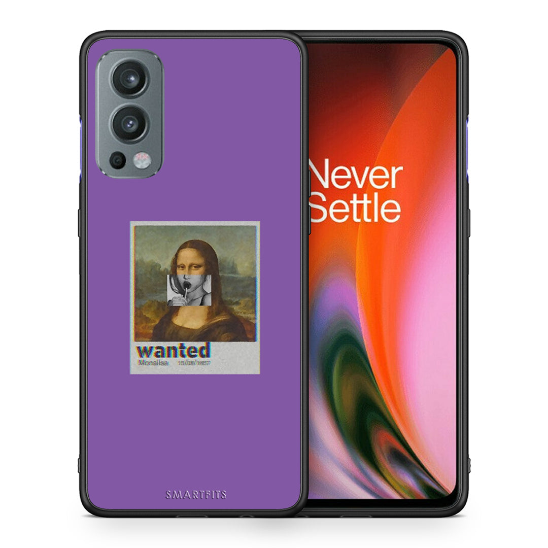 Θήκη OnePlus Nord 2 5G Monalisa Popart από τη Smartfits με σχέδιο στο πίσω μέρος και μαύρο περίβλημα | OnePlus Nord 2 5G Monalisa Popart case with colorful back and black bezels