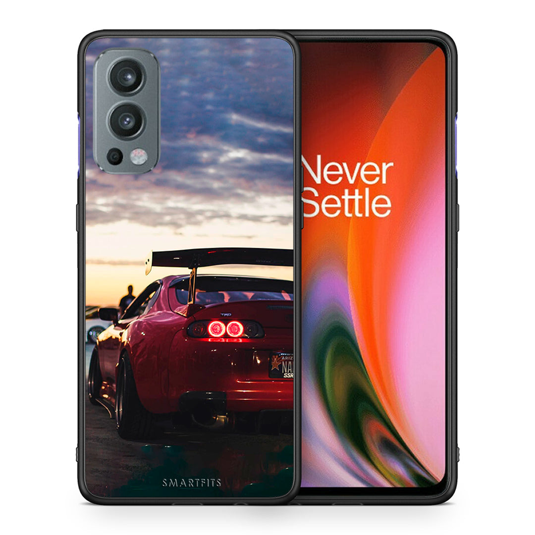 Θήκη OnePlus Nord 2 5G Racing Supra από τη Smartfits με σχέδιο στο πίσω μέρος και μαύρο περίβλημα | OnePlus Nord 2 5G Racing Supra case with colorful back and black bezels