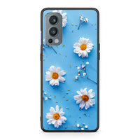 Thumbnail for OnePlus Nord 2 5G Real Daisies θήκη από τη Smartfits με σχέδιο στο πίσω μέρος και μαύρο περίβλημα | Smartphone case with colorful back and black bezels by Smartfits