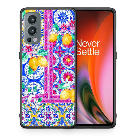 Θήκη OnePlus Nord 2 5G Retro Spring από τη Smartfits με σχέδιο στο πίσω μέρος και μαύρο περίβλημα | OnePlus Nord 2 5G Retro Spring case with colorful back and black bezels