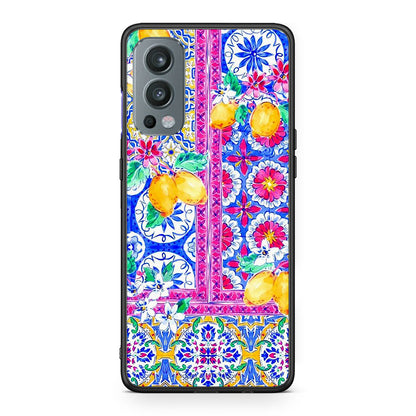OnePlus Nord 2 5G Retro Spring θήκη από τη Smartfits με σχέδιο στο πίσω μέρος και μαύρο περίβλημα | Smartphone case with colorful back and black bezels by Smartfits