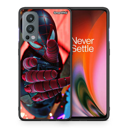 Θήκη OnePlus Nord 2 5G Spider Hand από τη Smartfits με σχέδιο στο πίσω μέρος και μαύρο περίβλημα | OnePlus Nord 2 5G Spider Hand case with colorful back and black bezels
