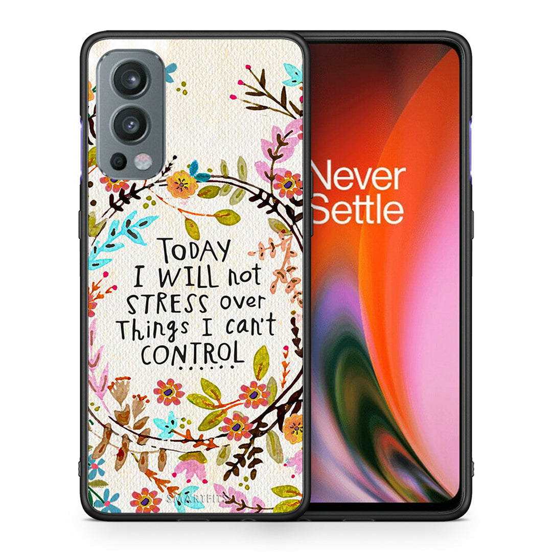 Θήκη OnePlus Nord 2 5G Stress Over από τη Smartfits με σχέδιο στο πίσω μέρος και μαύρο περίβλημα | OnePlus Nord 2 5G Stress Over case with colorful back and black bezels