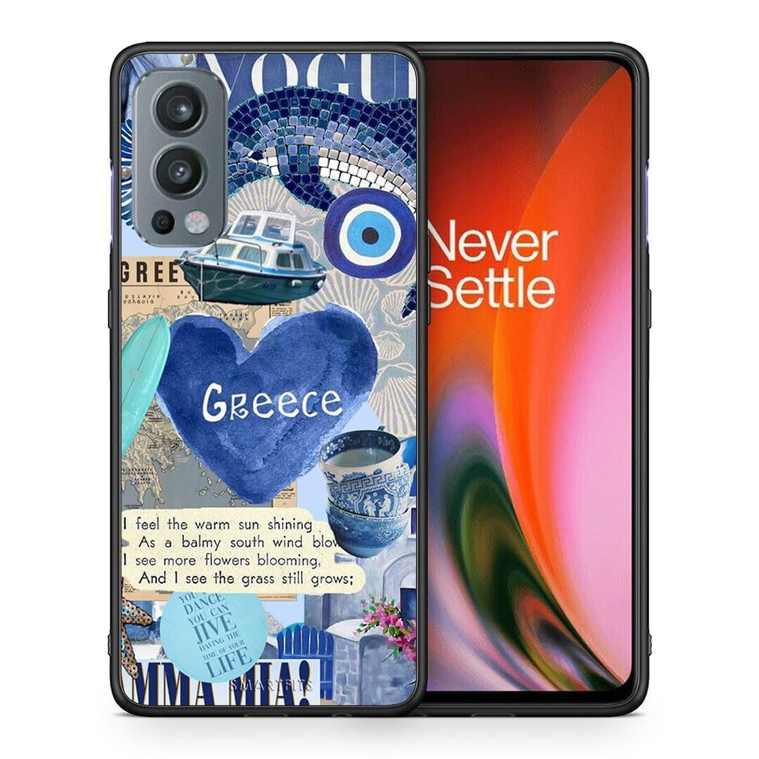 Θήκη OnePlus Nord 2 5G Summer In Greece από τη Smartfits με σχέδιο στο πίσω μέρος και μαύρο περίβλημα | OnePlus Nord 2 5G Summer In Greece case with colorful back and black bezels