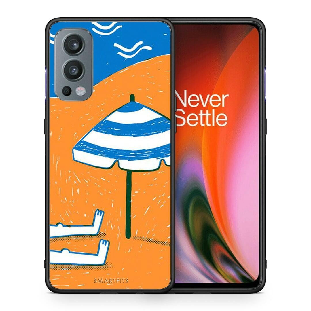 Θήκη OnePlus Nord 2 5G Summering από τη Smartfits με σχέδιο στο πίσω μέρος και μαύρο περίβλημα | OnePlus Nord 2 5G Summering case with colorful back and black bezels