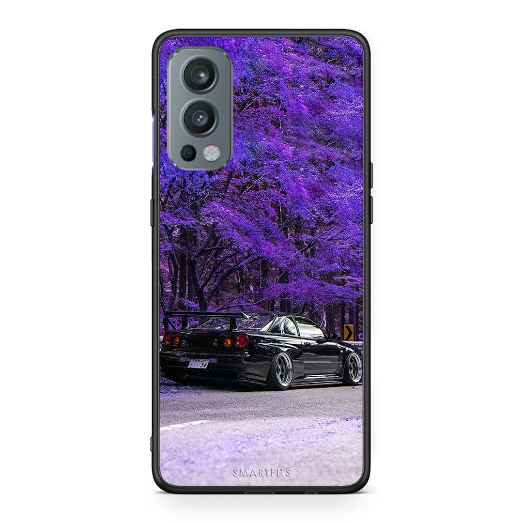 OnePlus Nord 2 5G Super Car Θήκη Αγίου Βαλεντίνου από τη Smartfits με σχέδιο στο πίσω μέρος και μαύρο περίβλημα | Smartphone case with colorful back and black bezels by Smartfits