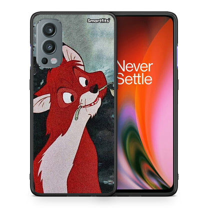 Θήκη OnePlus Nord 2 5G Tod And Vixey Love 1 από τη Smartfits με σχέδιο στο πίσω μέρος και μαύρο περίβλημα | OnePlus Nord 2 5G Tod And Vixey Love 1 case with colorful back and black bezels