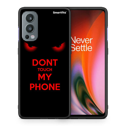 Θήκη OnePlus Nord 2 5G Touch My Phone από τη Smartfits με σχέδιο στο πίσω μέρος και μαύρο περίβλημα | OnePlus Nord 2 5G Touch My Phone case with colorful back and black bezels