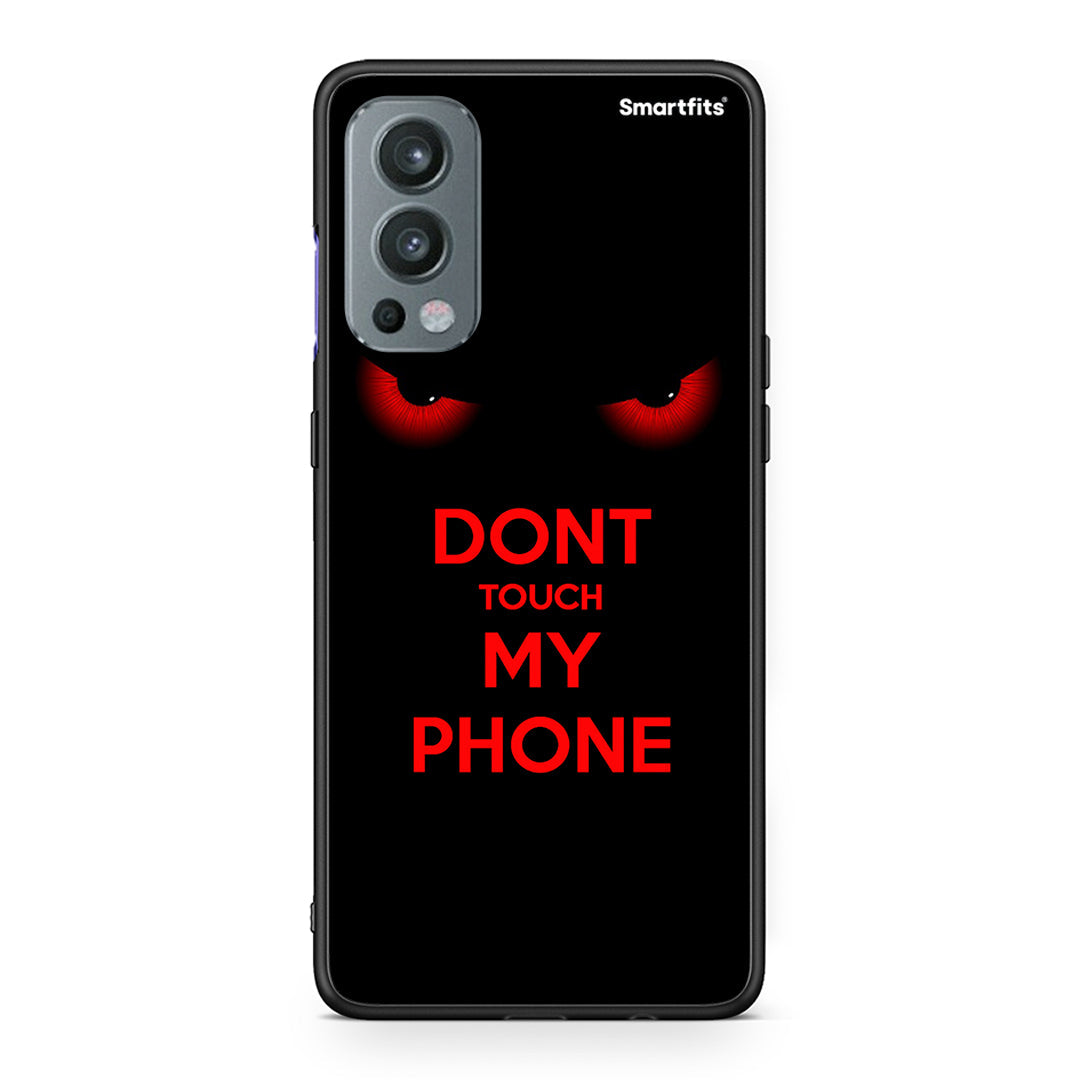 OnePlus Nord 2 5G Touch My Phone Θήκη από τη Smartfits με σχέδιο στο πίσω μέρος και μαύρο περίβλημα | Smartphone case with colorful back and black bezels by Smartfits