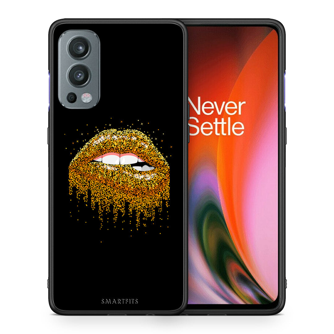 Θήκη OnePlus Nord 2 5G Golden Valentine από τη Smartfits με σχέδιο στο πίσω μέρος και μαύρο περίβλημα | OnePlus Nord 2 5G Golden Valentine case with colorful back and black bezels