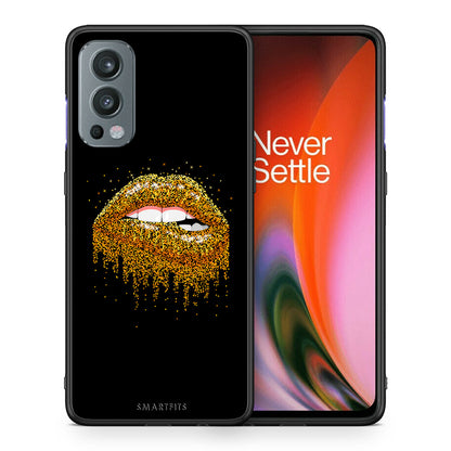 Θήκη OnePlus Nord 2 5G Golden Valentine από τη Smartfits με σχέδιο στο πίσω μέρος και μαύρο περίβλημα | OnePlus Nord 2 5G Golden Valentine case with colorful back and black bezels