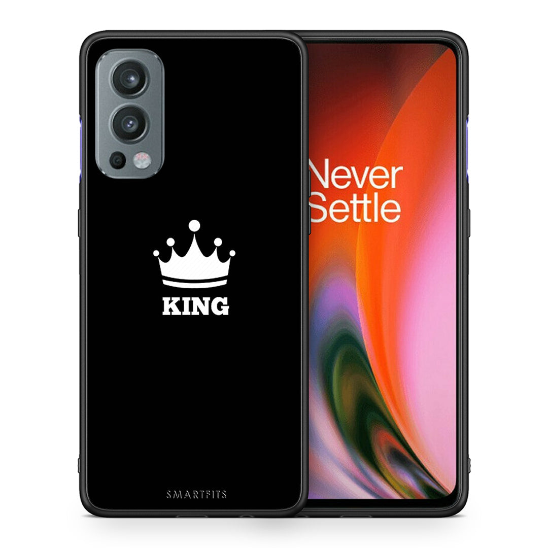 Θήκη OnePlus Nord 2 5G King Valentine από τη Smartfits με σχέδιο στο πίσω μέρος και μαύρο περίβλημα | OnePlus Nord 2 5G King Valentine case with colorful back and black bezels