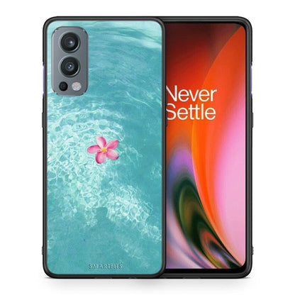 Θήκη OnePlus Nord 2 5G Water Flower από τη Smartfits με σχέδιο στο πίσω μέρος και μαύρο περίβλημα | OnePlus Nord 2 5G Water Flower case with colorful back and black bezels