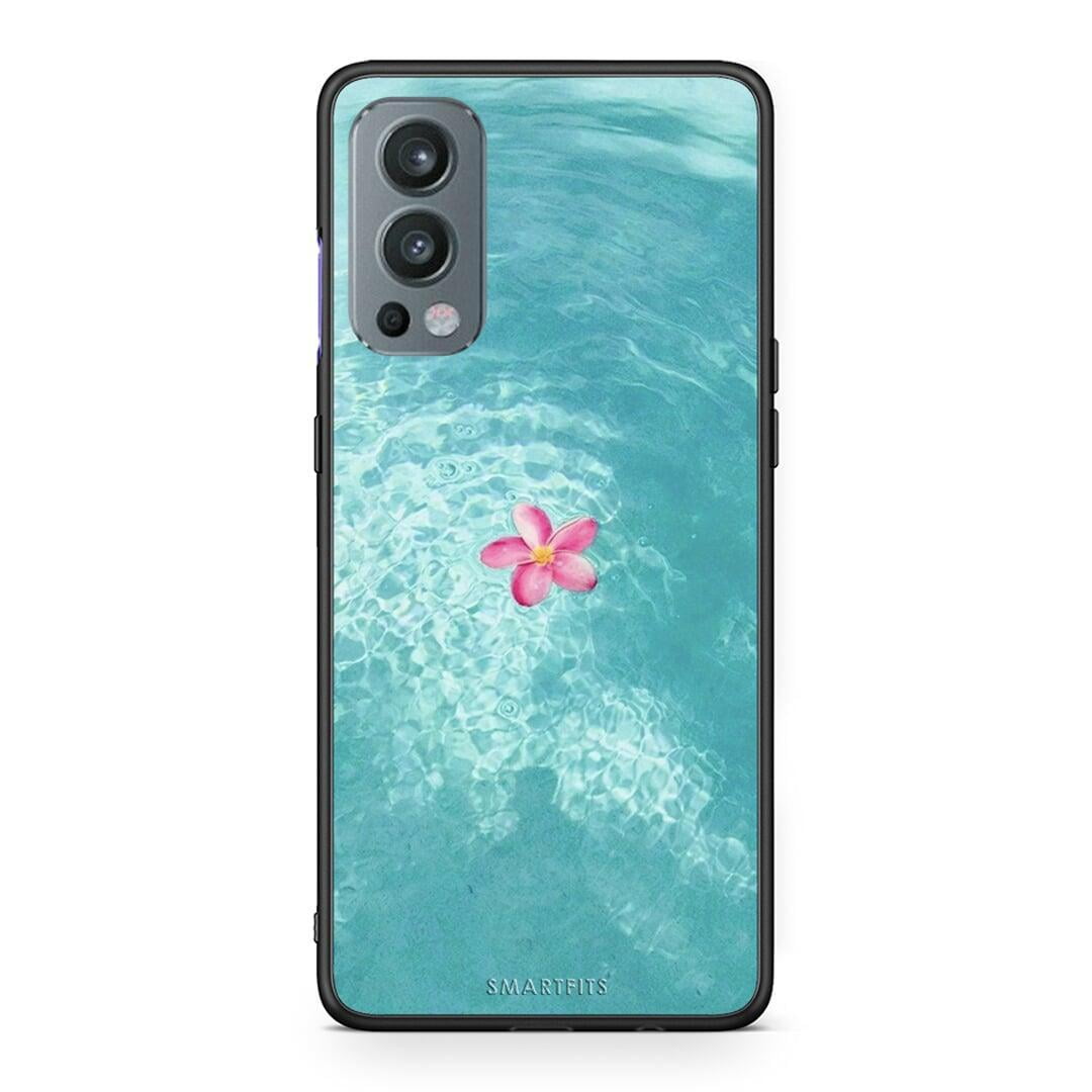 OnePlus Nord 2 5G Water Flower Θήκη από τη Smartfits με σχέδιο στο πίσω μέρος και μαύρο περίβλημα | Smartphone case with colorful back and black bezels by Smartfits
