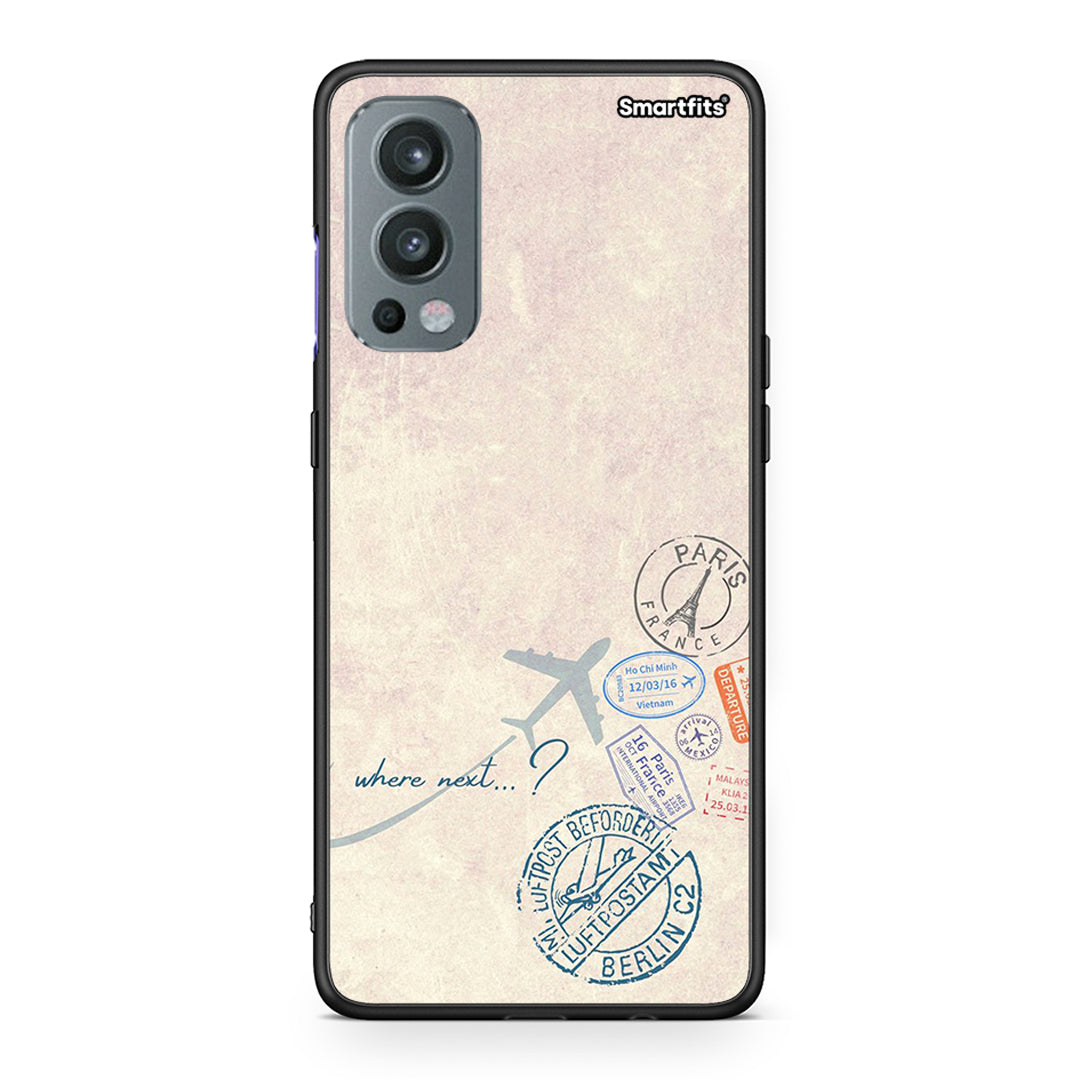OnePlus Nord 2 5G Where Next Θήκη από τη Smartfits με σχέδιο στο πίσω μέρος και μαύρο περίβλημα | Smartphone case with colorful back and black bezels by Smartfits
