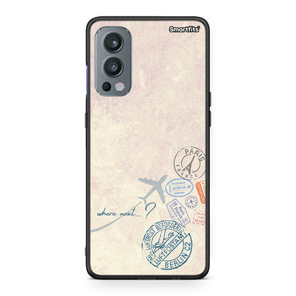 OnePlus Nord 2 5G Where Next Θήκη από τη Smartfits με σχέδιο στο πίσω μέρος και μαύρο περίβλημα | Smartphone case with colorful back and black bezels by Smartfits